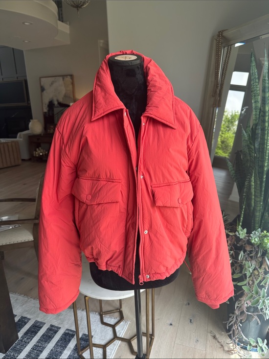 Blank NYC Jackets & Blazers - NWT Blank NYC Red Puffer Jacket